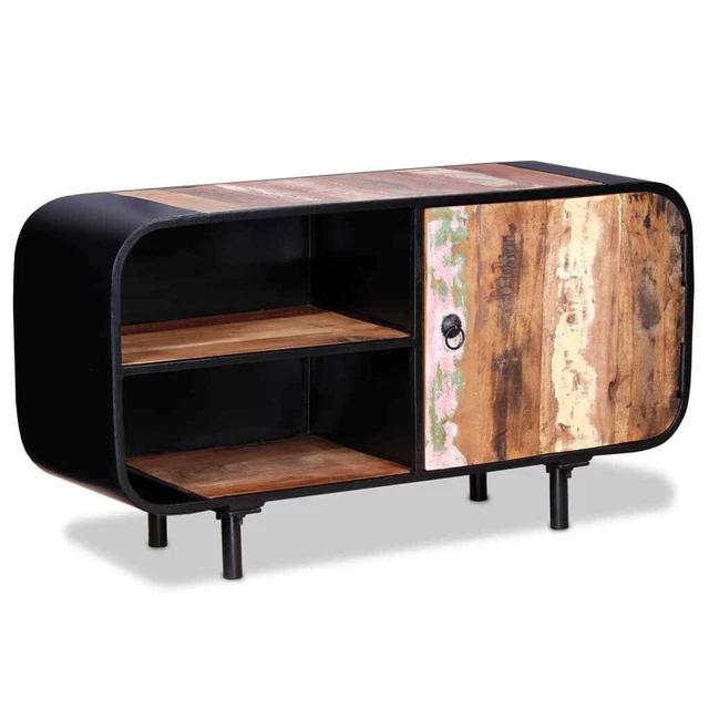 TV Cabinet Reclaimed Wood Sideboard Center Stand Brown/Brown and Green vidaXL