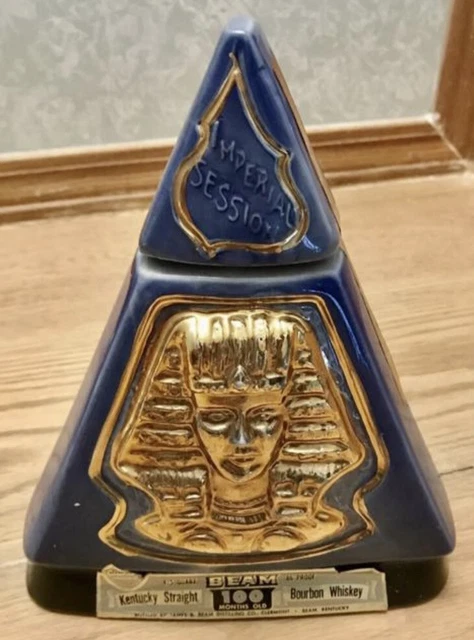 Jim Beam 1970 Indiana Shriners Pyramid Imperialsession"King Tut" Decanter Empty