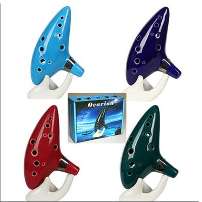 12 Hole Ceromic Ocarina Alto C Tone Handicraft Legend Ocarina Musical Book