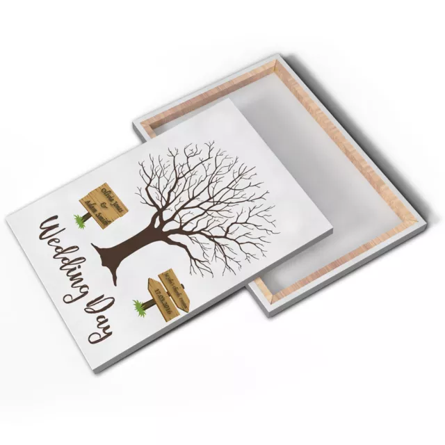 Personalised Wedding Fingerprint Tree Guest Book Frame Large A1 A2 A3 A4 CANVAS