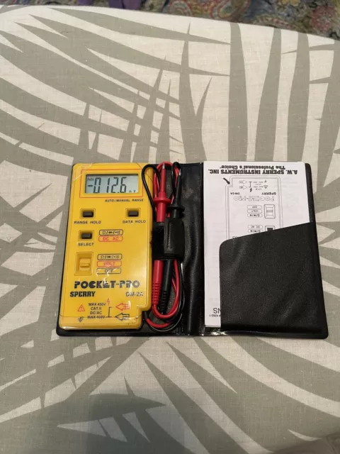 Digital Multimeter Model DM-2A Yellow Pocket Pro Sperry