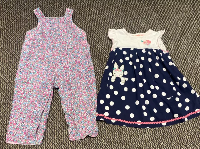 Baby Girls Clothes Bundle 6-12 Months. Inc Monsoon & Jojo Maman Bebe 2 Pieces