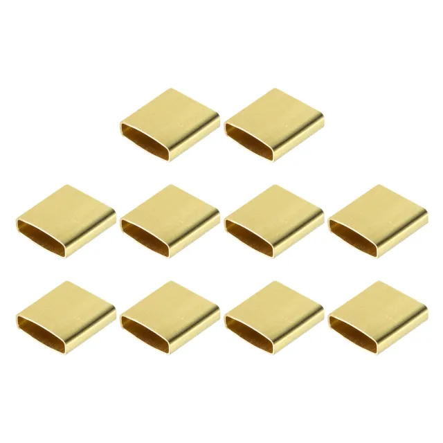 9.5x3.2x10mm Rectangle Brass Tube Spacer Beads for DIY Making Crafts, Gold 50Pcs
