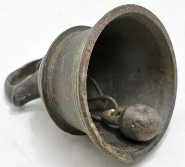Antique Brass Small Cow Bell Original Old Hand Crafted