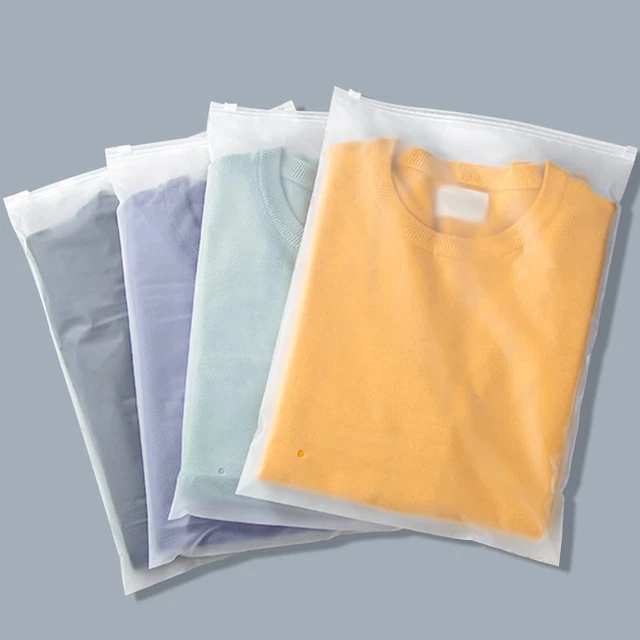 Clothes Packaging Bags for Shipping, 100 Count 10x13 inch Frosted Zipp...
