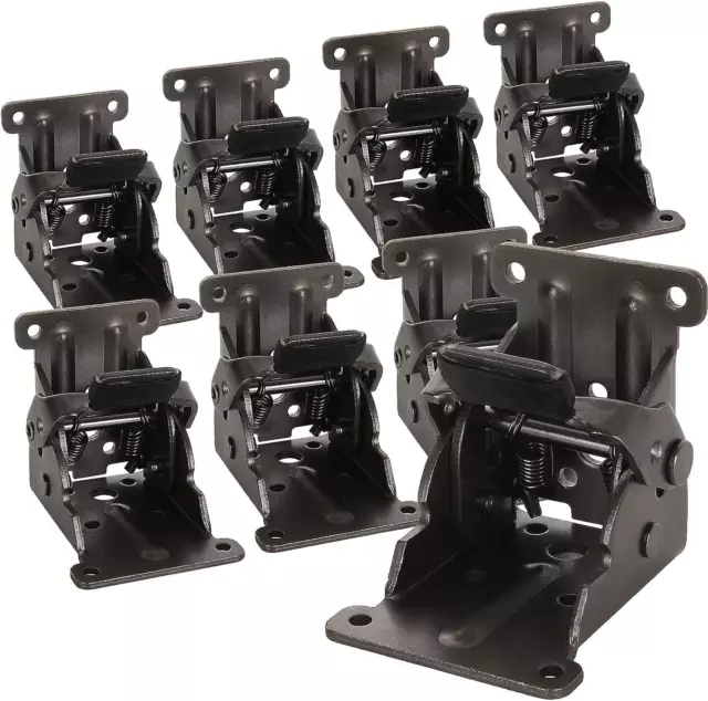 8 Pack Table Leg Folding Brackets Lock Extension Support Bracket Foldable Self L