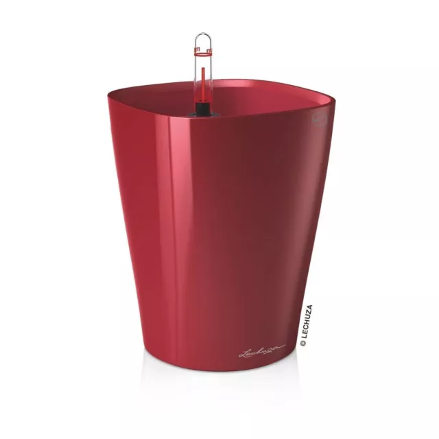 Lechuza MINI DELTINI Rouge 13 cm Pot de Fleurs à Arrosage Automatique 14960