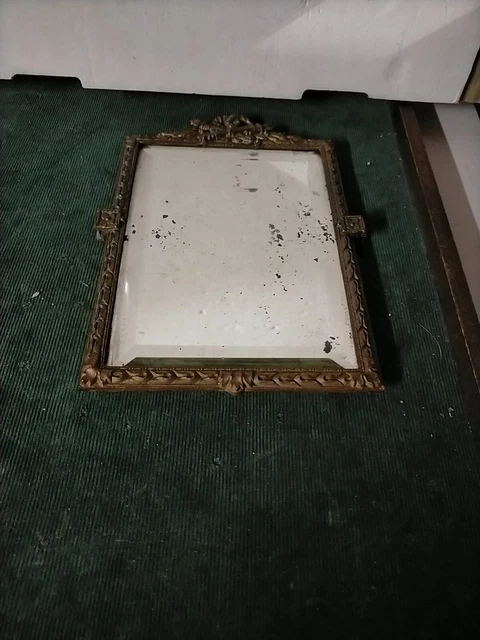 Miroir à Poser Vintage Bronze Angelots Style Louis XV - Déco Ancienne - Occasion