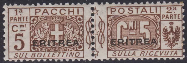 Colonie Eritrea 1917-24 Pacchi Postali 5 Centesimi N.9 G.i Mnh** Centrato