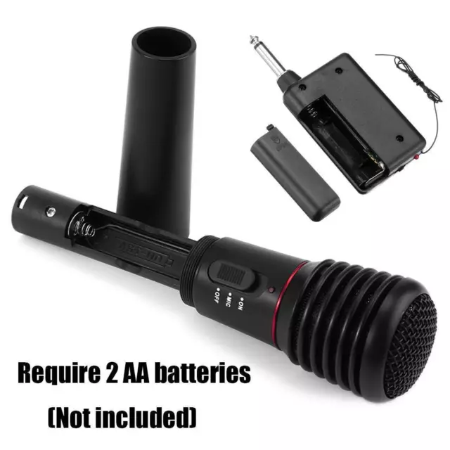 Microphone Wireless/Wired 2 in 1 Handheld Cordless Mic For Karaoke Singing DJ 3