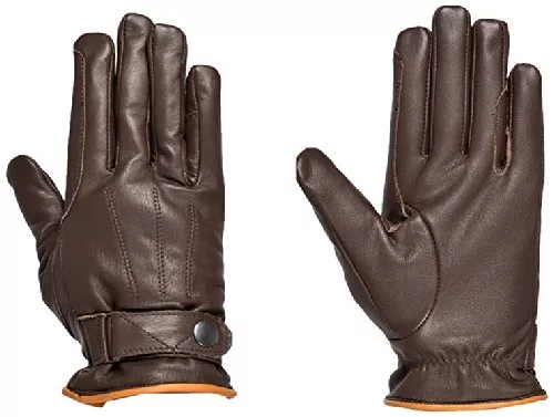 Riders Tendance unisexe Gants d'équitation Gants Rider, cuir de vache, Brown, L