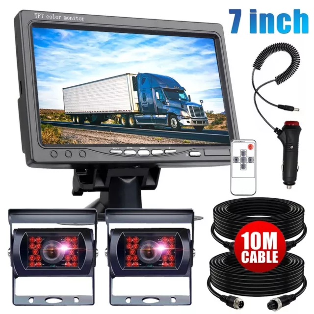 7'' Backup Camera System With Monitor Kit Rear Parking Night Vision For Truck RV