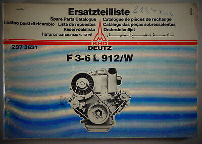 Parti Elenco Deutz Diesel-Schlepper F4L 514 Di 08/1965 DEUTZ Catalogo Ricambi 