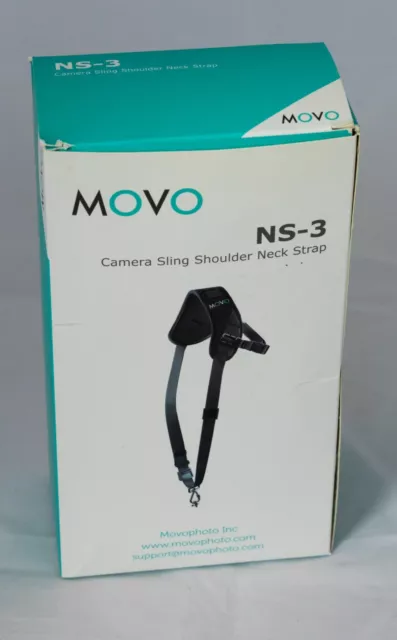 Movo NS-3 Padded Rapid Over-The-Shoulder Sling Camera Strap w/Quick Release Clip