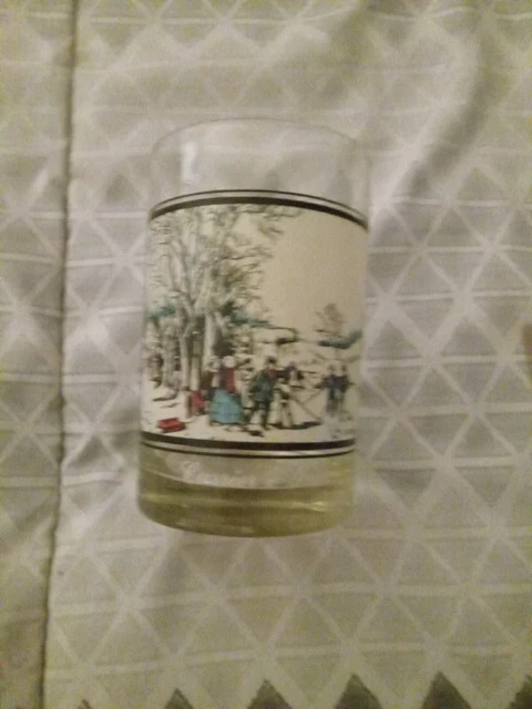 Vintage Currier & Ives "Winter Pastime" Glass Arby's 1978 Collector's Series #2