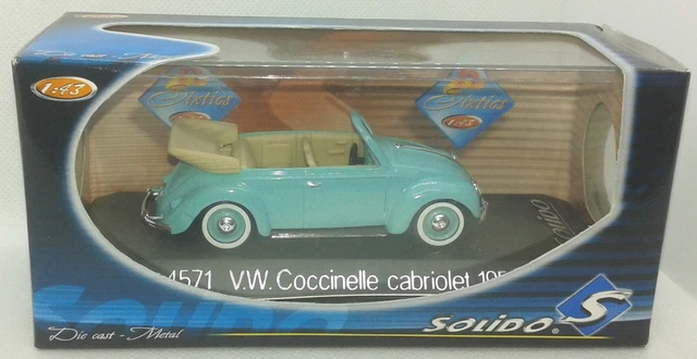 Modèle Réduit Solido 1/43 - VW Coccinelle Cabriolet 1950 Bleu - Occasion