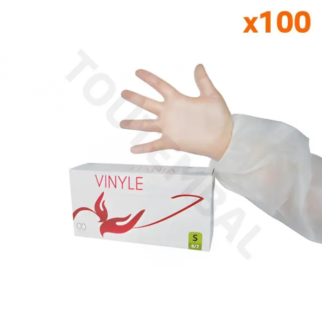 Gants vinyle jetables à usage unique (par 100)