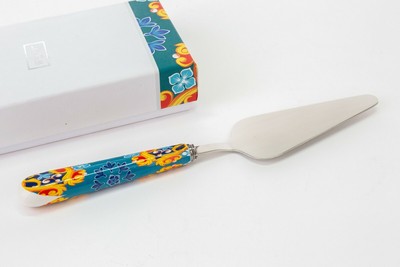 Generico Set 2 Pezzi Paletta e Coltello per Torta Riviera Blu 28 cm BOMBONIERA 