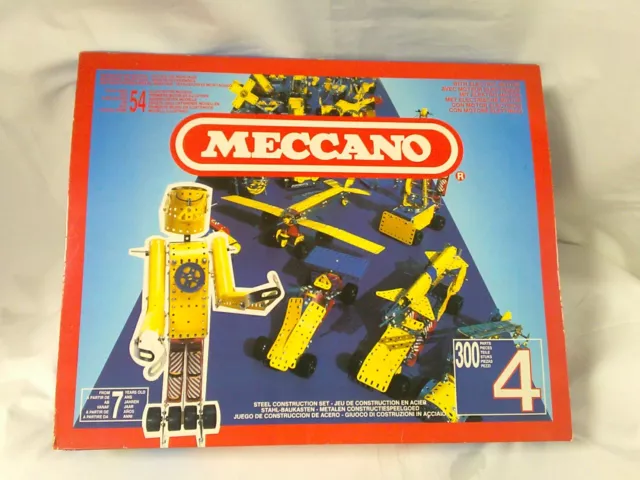 Meccano Steel Construction Set 4, makes 54 models with full parts