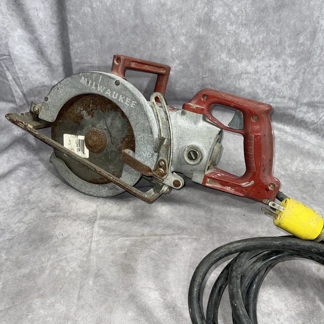 VINTAGEMILWAUKEE 6373 7 1/4” Worm Drive Circular Saw Tested Working