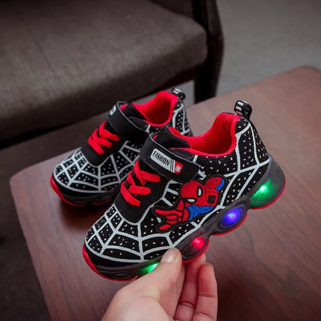 Scarpe da ginnastica LED Spiderman bambini ragazzi ragazze scarpe bambini lampeggianti scarpe da ginnastica luminose 2