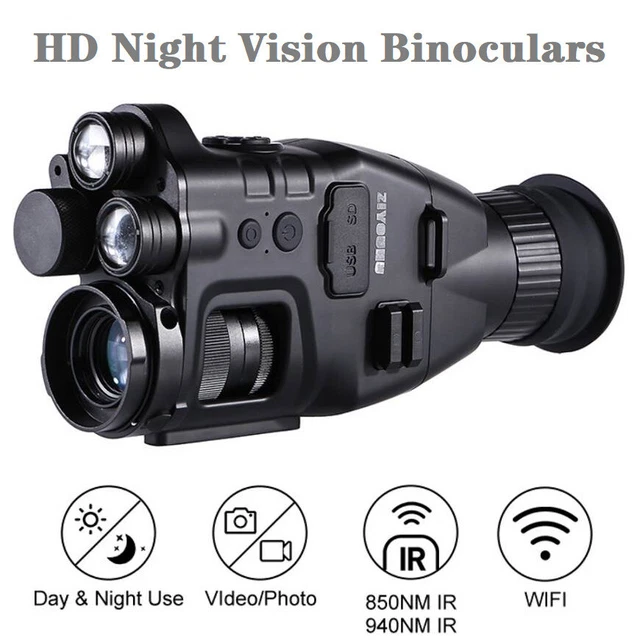 Visore Termico Cannocchiale Professionale Potente Binocolo Visione Notturna IR Raggio Notturno 500 M Foto Registrazione Video Fotocamera A Infrarossi Per Caccia E Sorveglianza Fotocamera Digitale - 5