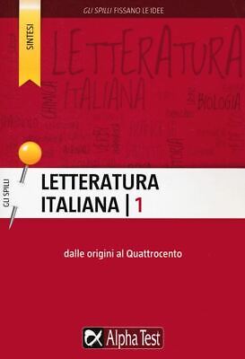 Vol. 1 Letteratura italiana Dalle origini al Seicento 