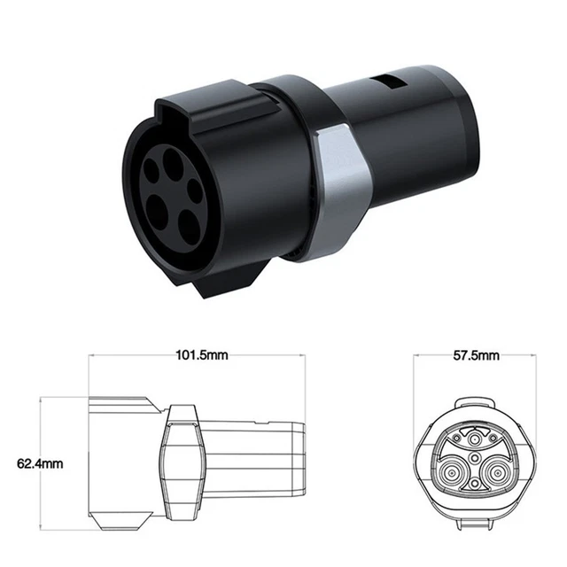 Adattatore CEE 3 Pin Per Tesla Model S/3/X/Y - 32A, 220-250V Per Ricarica Rapida