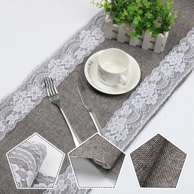 Corredor de mesa yute natural adorno corredor de mesa 1 pieza 30x275cm exquisito