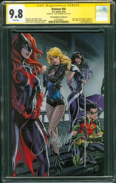 Batman 50 Campbell Virgin Variant B CGC SS 9.8 Batwoman Black Carnary 2018