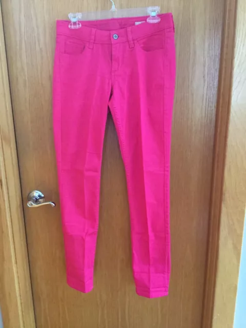 ARIZONA JEAN CO Womens Pink  Cotton Jeans~ Slender Skinny Fit ~ Size 9