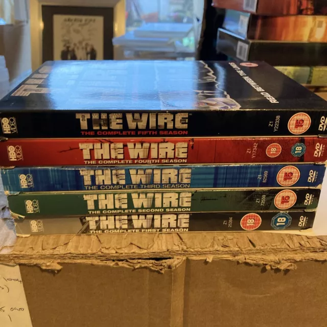 The Wire: Complete HBO Seasons 1-5 DVD Box Sets (NO OUTER BOX) 1100G