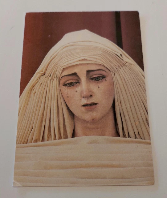 Estampa religiosa antigua salve regina San Fernando Cádiz holy card
