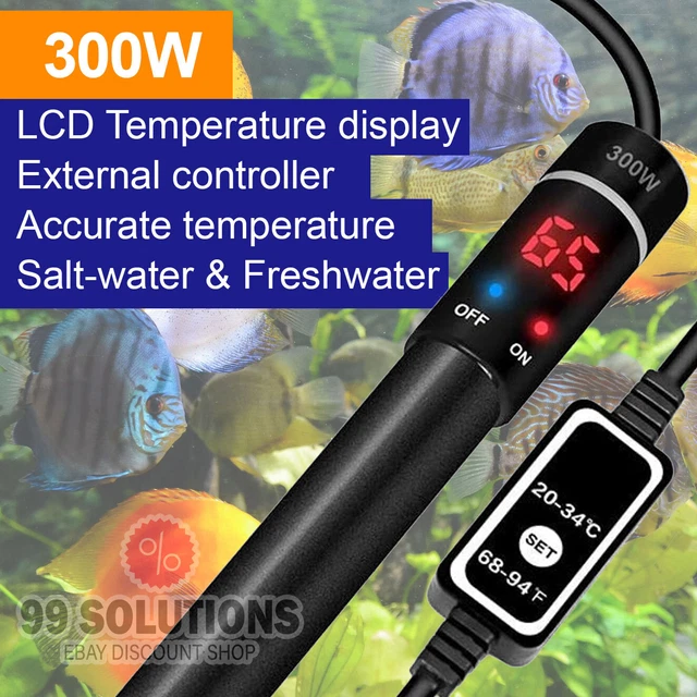 Simple Deluxe Submersible Aquarium Heater Fish Tank Heating Salt and Fresh Water