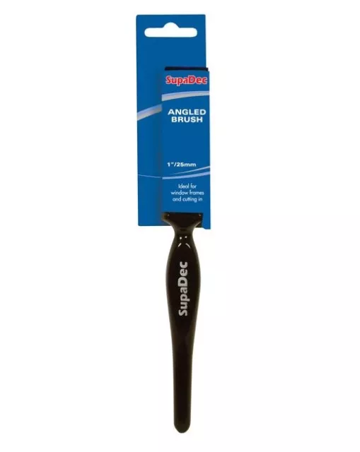 SupaDec Angled Paint Brush Cutting In Brush 1" 25mm Ideal For Window Frames