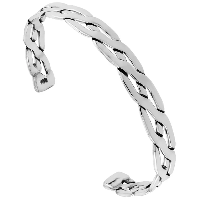 7.25 " Fait à la Main Argent Sterling Noeud Celtique Manchette Bracelet