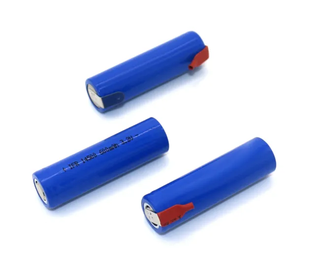 3x appareil photo Flash batterie Li-Fe AA 3.2v 600mah LiFePO4 14500 IFR14505