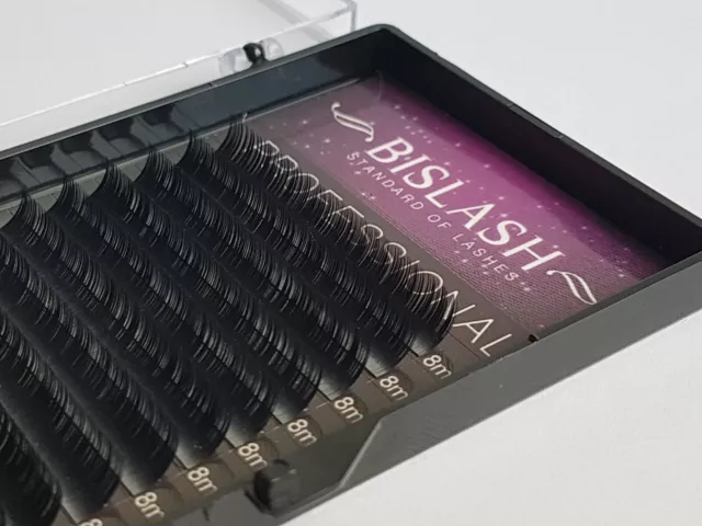 BISLASH Silk Lashes  C D 0.03 0.05 0.07 9mm 12mm Wimpernverlängerung