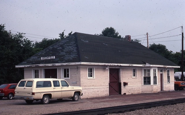 SLSF-Frisco Greenfield,MO Station Orig Kodachrome Slide G88