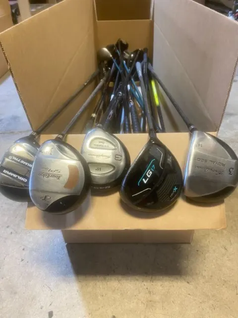 Wholesale Lot of 30 Mixed Woods. Tour Edge, Orlimar, TaylorMade etc.