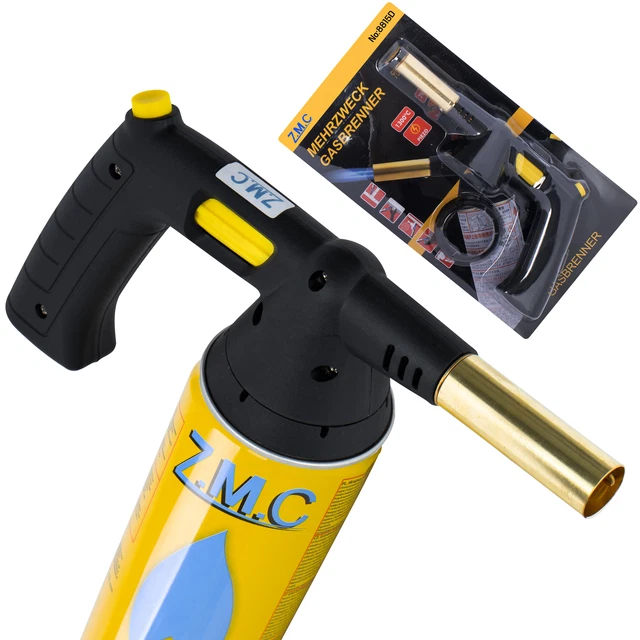 Brûleur à Gaz ZMC Avec Allumage Piézo Et Cartouche 227g - Matériel De Soudure (Neuf)