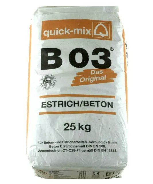 Estrich B03 C25/30 , Estrichbeton, Zementestrich, Trockenmörtel 10 Kilo