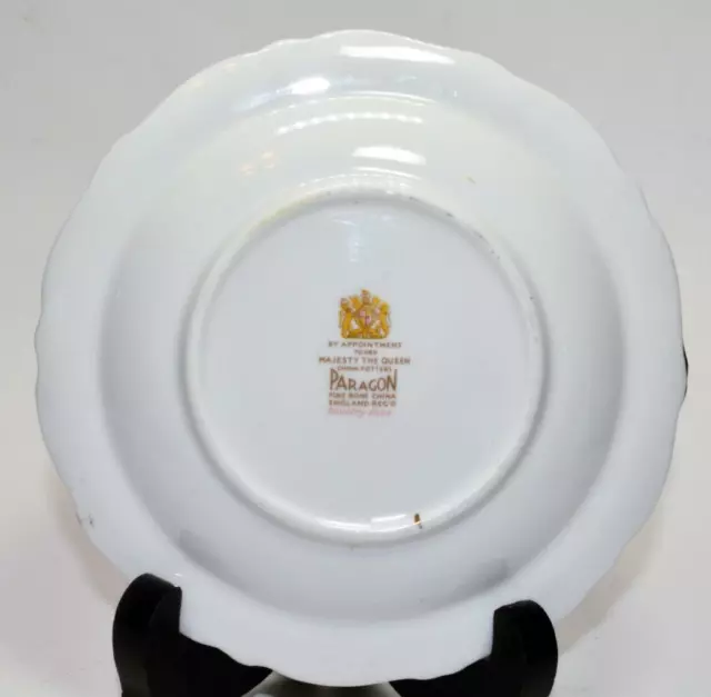 50s Paragon China Inglaterra País Lane 11.7cmd Conjunto De 2 Demitasse Platillos 2