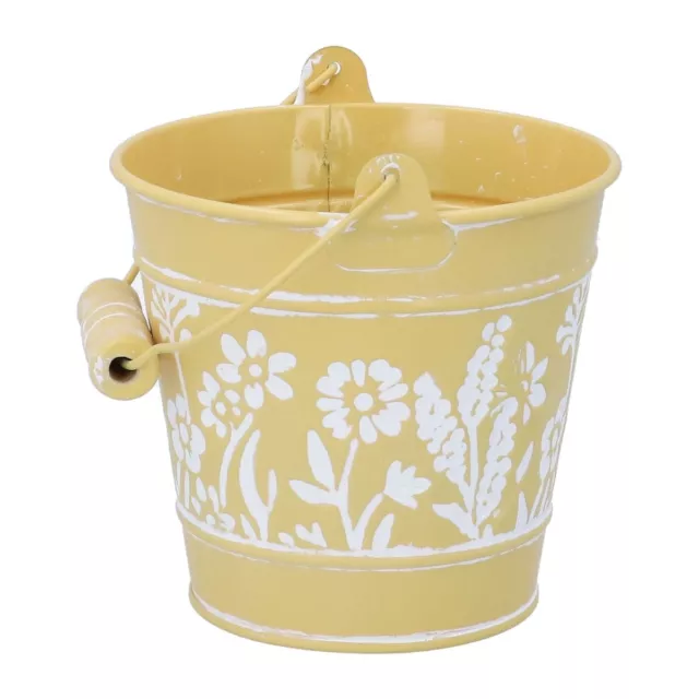 Gisela Graham Floral Embossed Bucket Easter Decoration Unique Garden Decorations