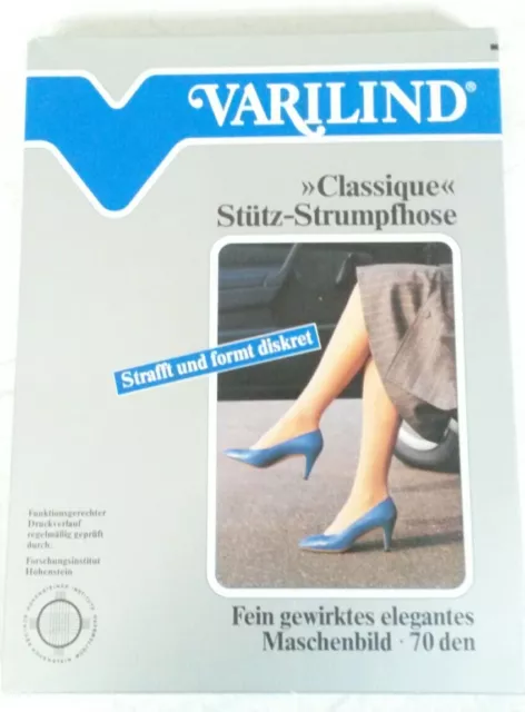 VARILIND Classique Classic Stütz-Strumpfhose, Gr. III 42/44 70DEN Schwarz