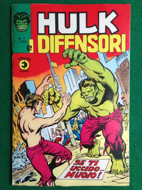 HULK E I DIFENSORI n. 7 , Ed Corno (1975) fumetto Originale