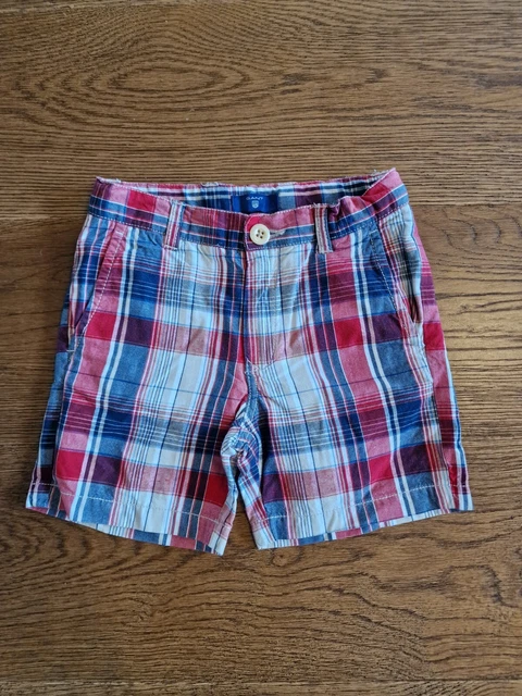 Pantaloncini a scacchi rossi e blu GANT per ragazzo taglia 3-4 anni