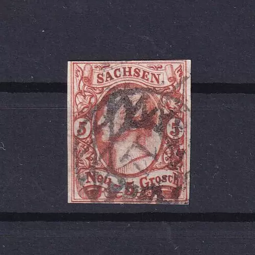 Altdeutschland Sachsen Mi.Nr. 12 a König Johann I, gestempelt, 1856, geprüft