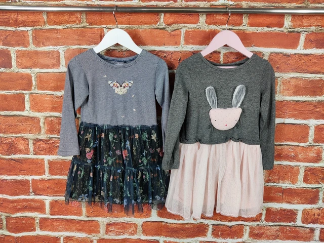 Girls Bundle Age 2-3 Years 100% Next Long Sleeve Tulle Skirt Dress Party 98Cm