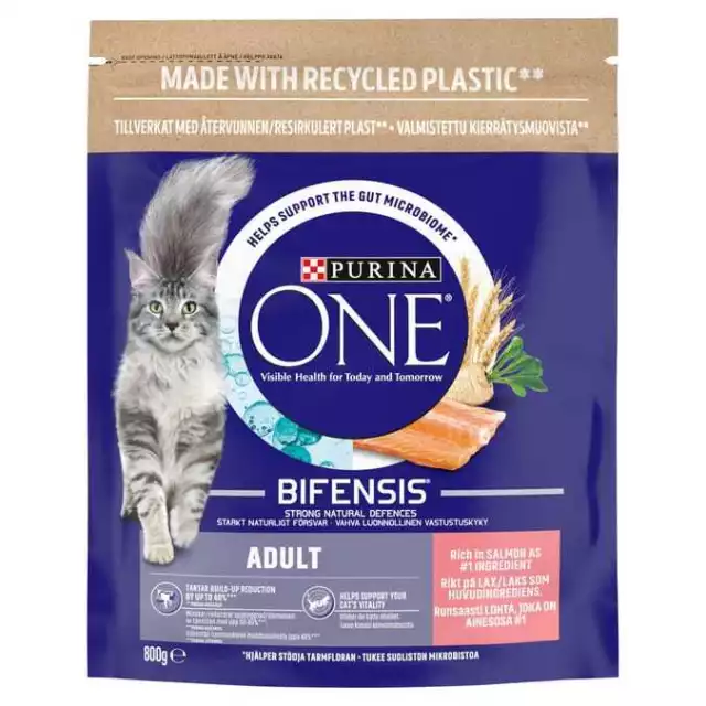 PURINA ONE Adult Salmon & Whole Grains Cat Food | Cats with free shipping.